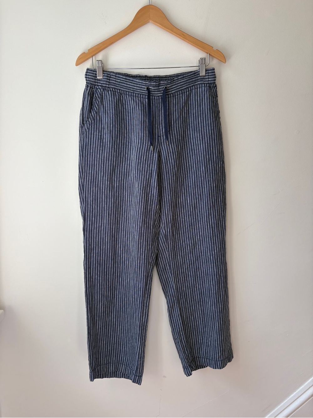 L.L. Bean  Striped Linen Pants- Favorite Fit